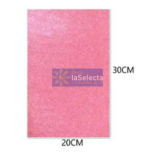 GOMA EVA GLITTER 20X30 CM 2MM ROSADO IMPORTADO